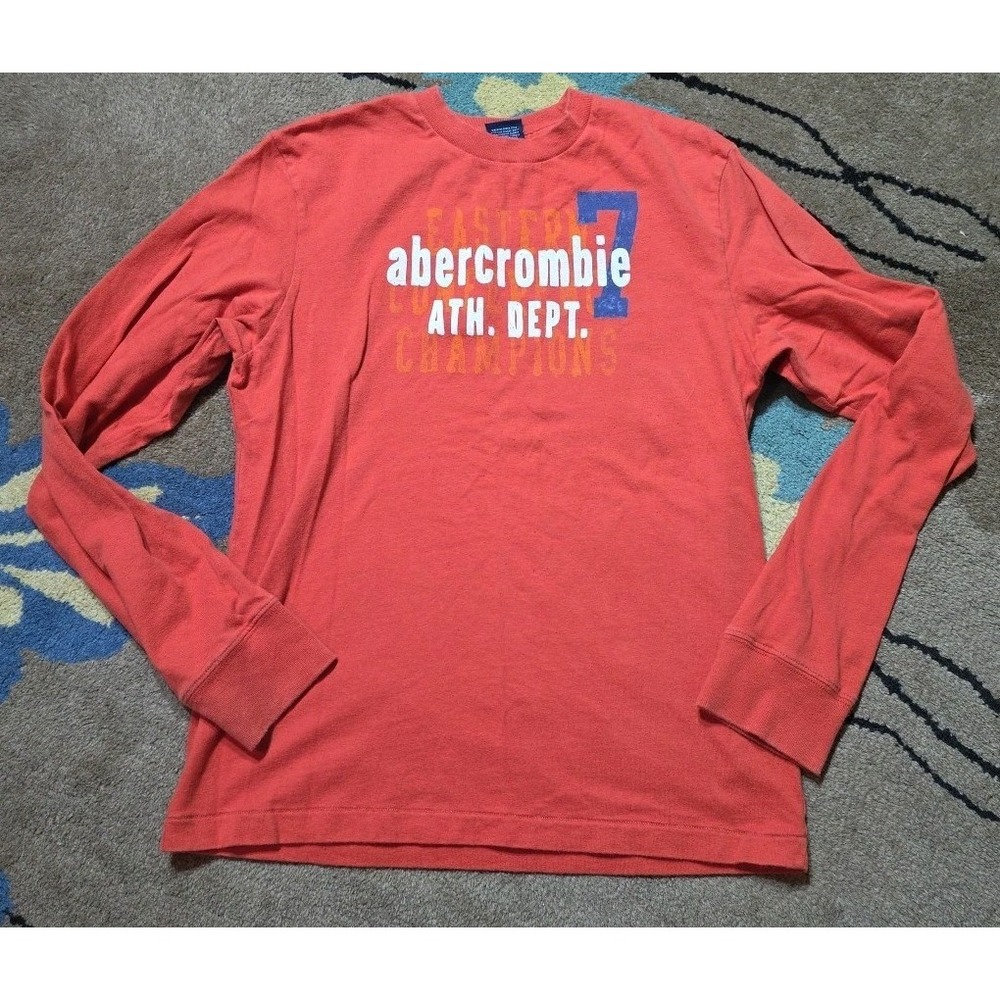 Vtg 90s Y2K Abercrombie & Fitch KIDS Muscle Shirt XL Long Sleeve ‎ Logo